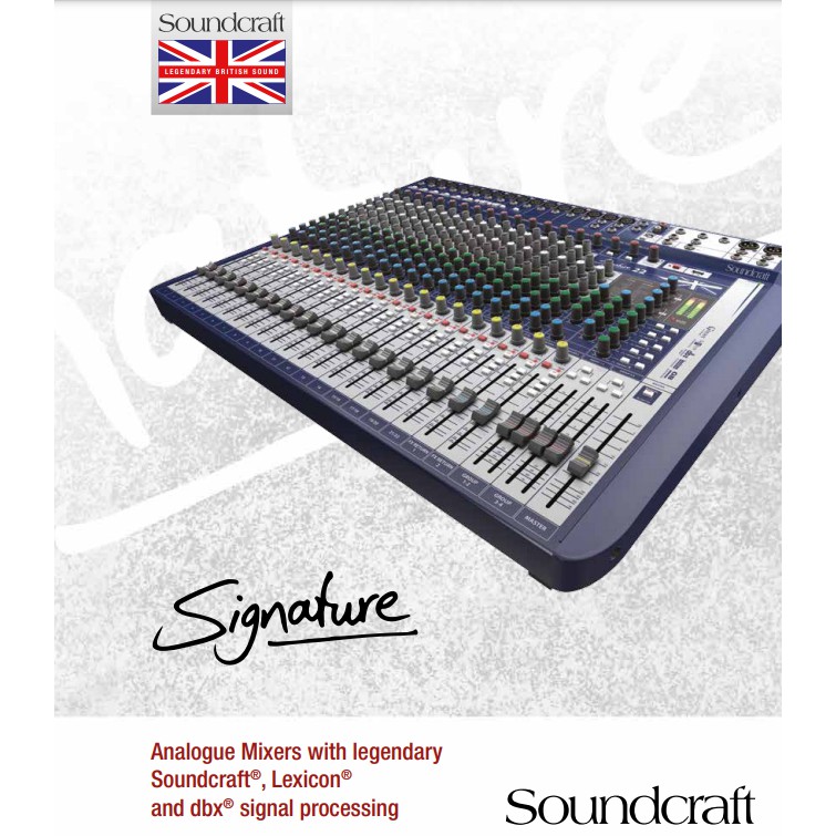 มิกเซอร์ เครื่องผสมสัญญาณเสียง 22 ช่อง MIXER Sound Craft Signature 22 Compact analogue mixing your S