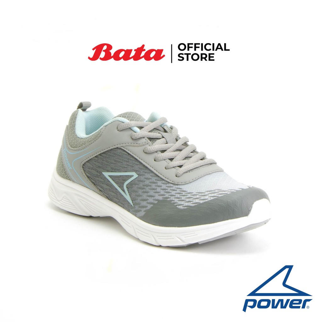 Bata POWER-LADIES รองเท้ากีฬา ผ้าใบผู้หญิง RUNNING แบบเชือก สำหรับวิ่ง สีเทา รหัส 5382458