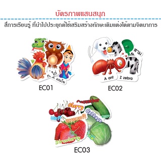 สื่อการสอน บัตรภาพแสนสนุก ก-ฮ A-Z ผักผลไม้ (FLASH CARD)