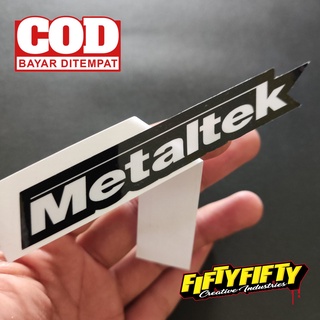 สติกเกอร์เคลือบเงา พิมพ์ลาย Metaltek สําหรับติดตกแต่งหมวกกันน็อค รถจักรยานยนต์ รถยนต์