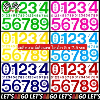 สติกเกอร์ตัวเลข 0-9 ไดคัท สติ๊กเกอร์ sticker สติกเกอร์