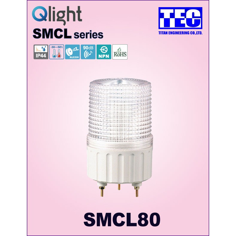 ไฟเตือนเเละเเตรไฟฟ้า ยี่ห้อ QLIGHT รุ่น SMCL80-3-220-RAG