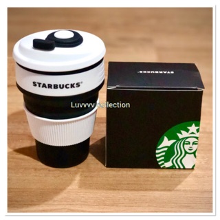 แก้วซิลิโคน สตาร์บัค มาเลเซีย ยืดหดได้ ขนาด 350ml.(แบบสั้น) สีดำ