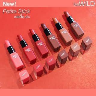 beWiLD PETITE STICK บีโวลด์ เปอติ๊ด สติ๊ก เซ็ตลิปสติก ไซร์มินิเล็กกะทัดรัด 1เซ็ตมีให้6สี เนื้อติดทน กันน้ำ