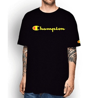 เสื้อยืดผ้าฝ้าย ลาย Champion สําหรับผู้ชาย และผู้หญิง