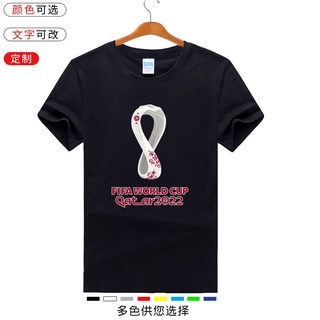 Fifa2022 เสื้อยืดแขนสั้น พิมพ์ลาย World Cup Qatar แฟชั่นคู่รัก สําหรับทุกเพศ