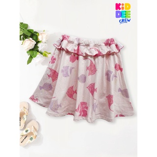 KiddeeCrew กระโปรงสั้นสชมพูอวกาศมีปลา Pink mini skirt with fish เหมาะสำหรับอายุ 2-10 ปี