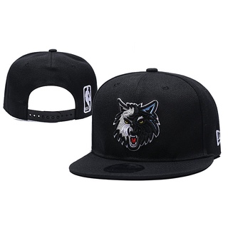 High Quality New NBA Minnesota Timberwolves cap หมวกแก๊บ สไตล์ฮิปฮอป สำหรับผู้หญิงและผู้ชาย