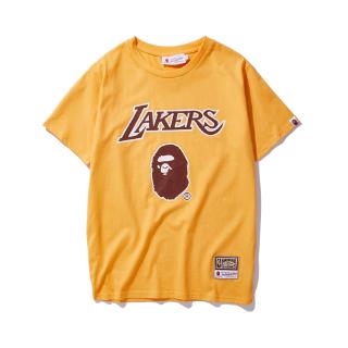 ราคาBAPE NBA ฤดูร้อนชายและหญิงบวกขนาดลำลองแขนสั้นเสื้อยืด M-3XLS-3XL