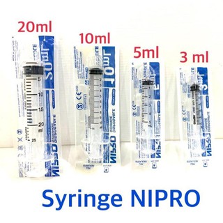 Syringe Nipro กระบอกฉีดยา 3ml/5ml/10ml/20ml (สามารถใช้ล้างจมูกได้) // 3cc/5cc/10cc/20cc