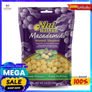 นัทวอล์คเกอร์แมคคาเดเมียอบ 140ก NUT WALKER UNSALTED MACADAMIAS 140 G.