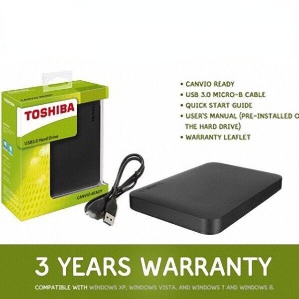 Toshiba External Hard Disk Drive 2TB 1TB USB 3.0ข้อมูลการถ่ายโอนความเร็วสูง