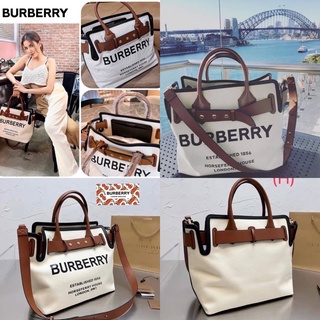 BURBERRY FRAGRANCES TOTE BAG 💼 กระเป๋าแคนวาส BURBERRY 🧡🤎