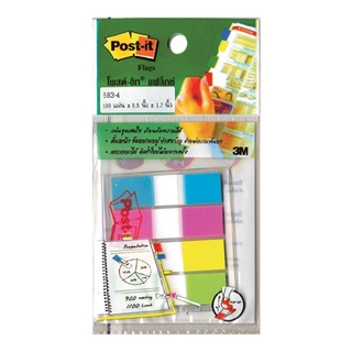 3เอ็ม โพสต์-อิท แฟลกซ์ รุ่น 683-4A ขนาด 0.5x1.7 นิ้ว แพ็ค 2 ชุด101356Post It® Flags #683-4A,4C 1X2