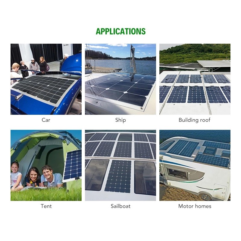 ♨☫☍☁ 300W Solar Panel Kit 12V 24V High Efficiency Flexible ...
