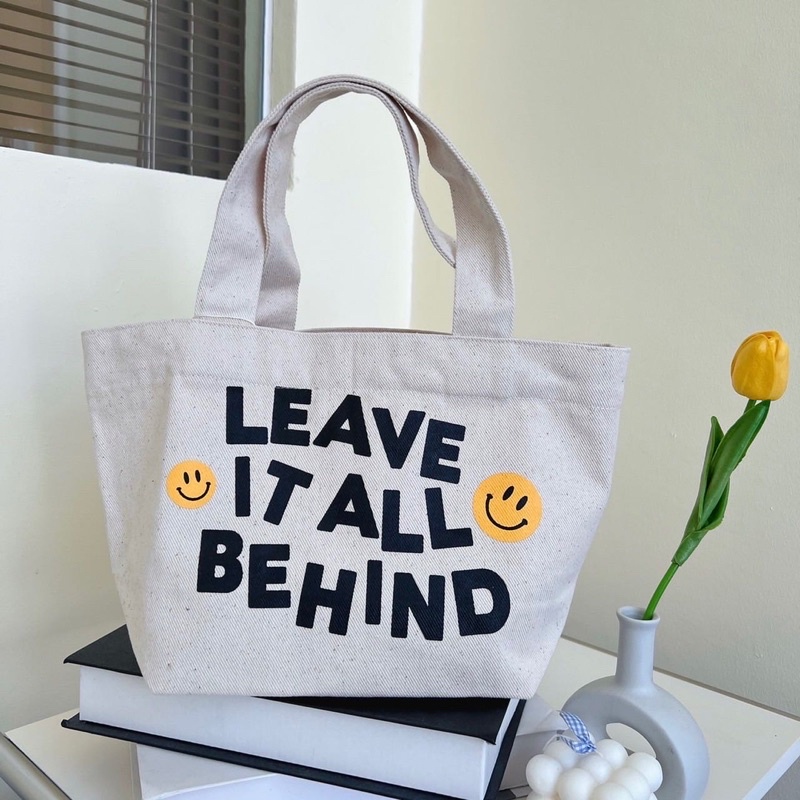 Justbehappy - Tote Bag Minisize - กระเป๋าผ้าใบเล็ก