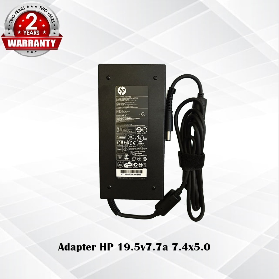 Adapter HP 19.5v7.7a *7.4X5.0* / อแดปเตอร์โน๊ตบุ๊ค เอสพี 19.5v7.7a *7.4x5.0 * แถมฟรีสายไฟ AC *ประกัน
