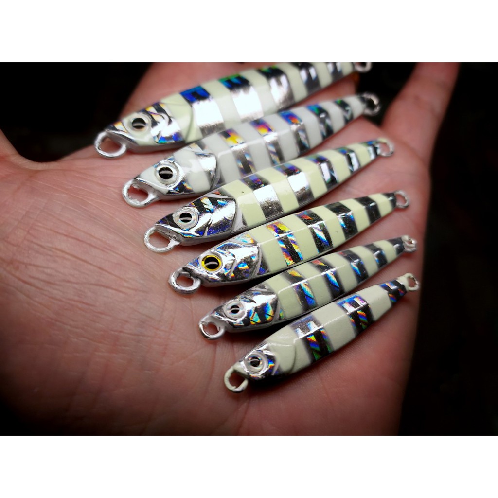 เหยื่อไมโครจิ๊กทรงยอดนิยมม้าลายเรืองแสงไมโครจิ๊ก5-30 กรัมmicrojig5-30 g ราคาประหยัด ราคาถูก ใช้ได้ผลดี ราคา ถูกที่สุด ดีลบีเคเค แกลเลอรีภาพที่ 3