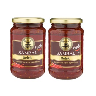 (2 ขวด/ bottles) Sambal Oelek 375g - Indonesian/Malaysian chili sauce. Weight375g/น้ำพริกอินโด/มาเลย์ สูตร โอเล็ค 375 กร