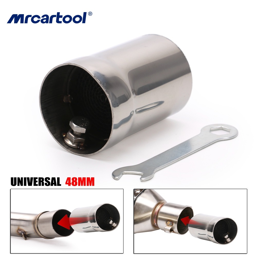 MRCARTOOL Motorcycle 48mm Muffler General Motorcycle Exhaust Pipe ...