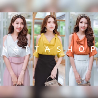 เสื้อคอถ่วง ทรงปีกค้างคาว 👚CODE : NT2350