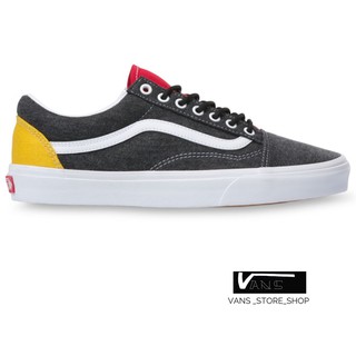 VANS OLD SKOOL COASTAL BLACK TRUE WHITE SNEAKERS สินค้ามีประกันแท้