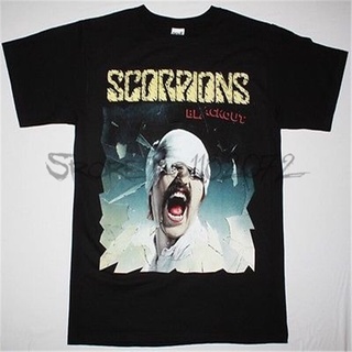 Scorpions blackout 82 HARD ROCK MICHAEL SCHENKER GROUP UFO ใหม่ เสื้อยืด สีดํา sbz5365