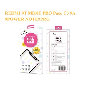 REDMI ฟิล์มกระจก JDO 0.26 FULL เต็มจอ REDMI 9T MI10T PRO Paco C3 9A 9POWER NOTE9PRO ฟิล์มกระจกกาวเต็มจอทั้งแผ่น