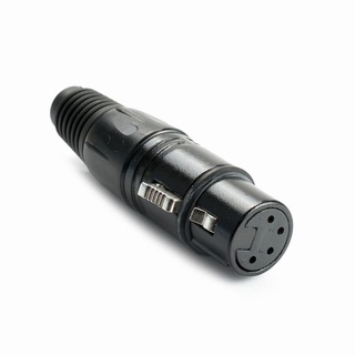 ปลั๊กเชื่อมต่อไมโครโฟน 4Pin XLR สีดํา สําหรับผู้หญิง 1 ชิ้น