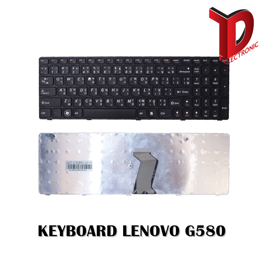 KEYBOARD LENOVO G580 Z580A G585 Z585 G590 /คีย์บอร์ดโน๊ตบุ๊คลีโนโว่ ภาษาไทย-อังกฤษ