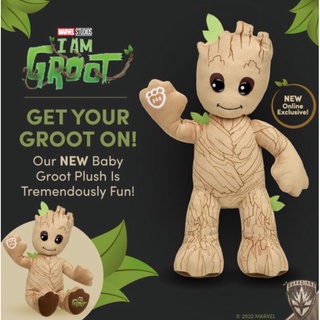 ตุ๊กตาบิ้วอะแบร์ ตุ๊กตาGroot I Am Groot Marvel ⭐️Build-A-Bear Workshop⭐️มือหนึ่ง-มือสองนำเข้าอเมริกา🇺🇸✈️