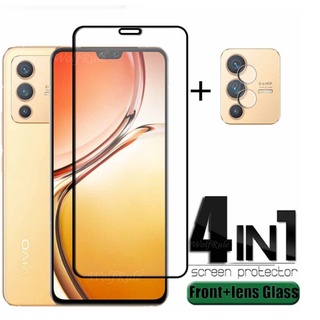 Vivo V23 5G V23e 5G Full Cover 4 IN1 Tempered Glass Screen Protector Lens Camera Film Protector Film Glass