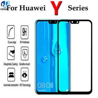 สีดำ Huawei Y3 Y5 Y5P Y6 Y6P Y6S Y7 Y7A Y7P Y8 Y8P Y9 Y8S Y9S 2017 Pro Prime 2018 2019 2020 เต็มจอ ฟิล์ม ขอบโค้ง ปกป้อง ไม่ดันเคส Tempered Glass