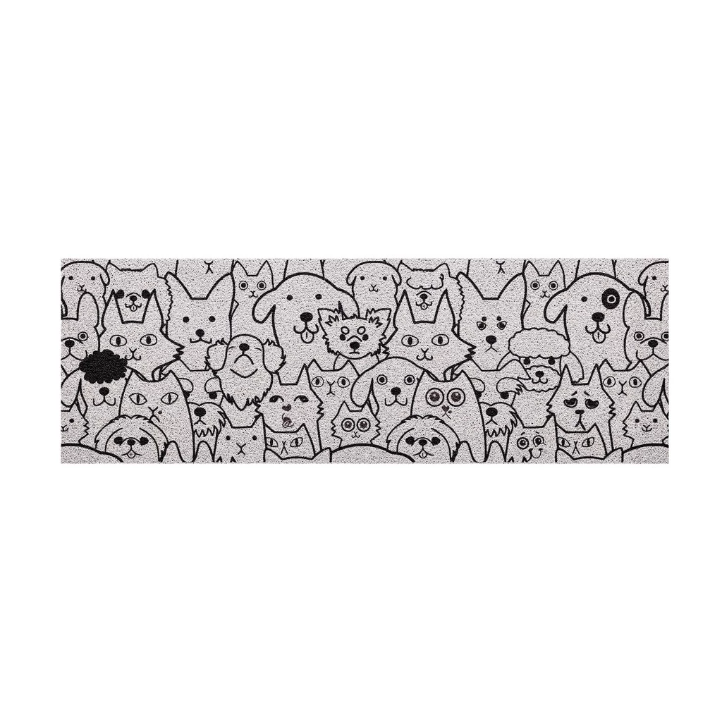 [MT04-00000011] พรมเช็ดเท้า พรมดักฝุ่น ลาย Dogs&Cats ขนาด 40x120 ซม