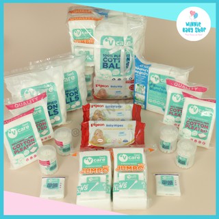 ทิชชู่เปียก สำลีเด็ก Combo set (ใหญ่) สุดคุ้ม Pigeon Vcare สำหรับเด็กแรกเกิด