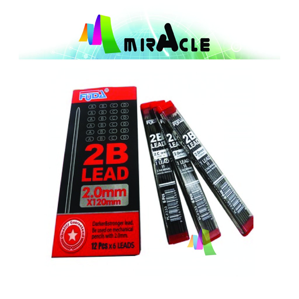 ไส้ดินสอ 2B 2.0MM Fuda / ยาดินสอหยาบ