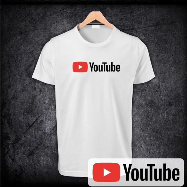 {vo}เสื้อยืดสกรีนลาย YouTube T-Shirt