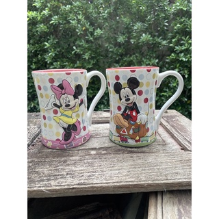 Pladao Ceramic Mickey &amp; Minnie Travel แก้วกาแฟ มัค เซรามิค  ลายนูน Disney 16 oz. /500 ml.