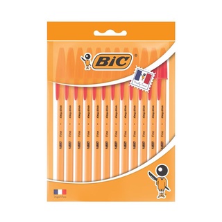 Bic ปากกาลูกลื่น 0.7มม.แดง(แพ็ค12ด้าม)   Easy Glide