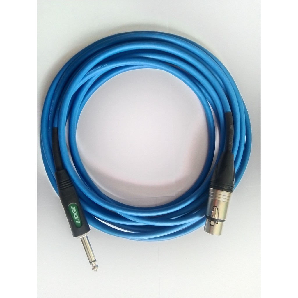 สายสัญญาณสายไมค์ MONO- XLR สายCable Stereo สีน้ำเงิน