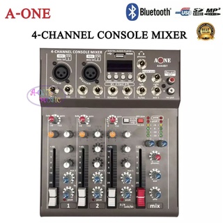 A-ONE สเตอริโอมิกเซอร์ 4 ช่อง USB MP3 ผสมสัญญาณเสียง STEREO MIXER รุ่น A-ONE A-444BT