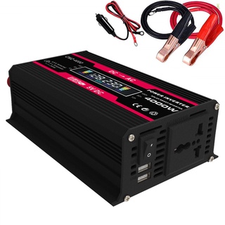 Flt อินเวอร์เตอร์ชาร์จ 4000W หน้าจอ LED 300W DC 12V เป็น AC 220V ความถี่สูง พร้อมพอร์ต USB 2 พอร์ต สําหรับรถยนต์