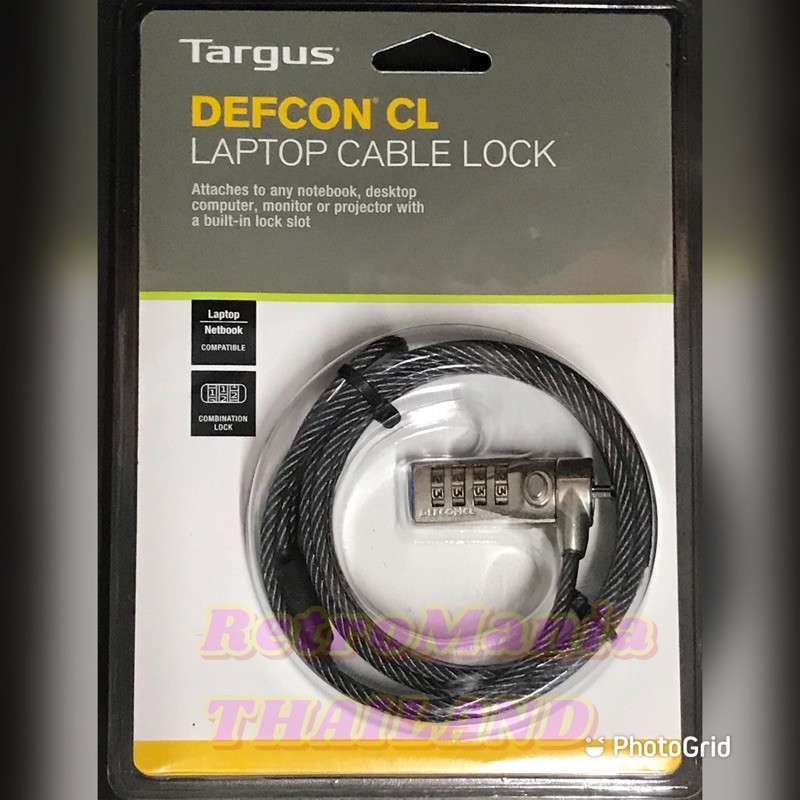 TARGUS CABLE LOCK DEFCON TLock Resettable Combo Cable Lock for Laptop