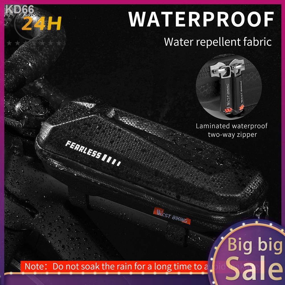 COD 【HOT】Waterproof Bicycle Front Tube Frame Bag EVA Hard Shell Bike ...