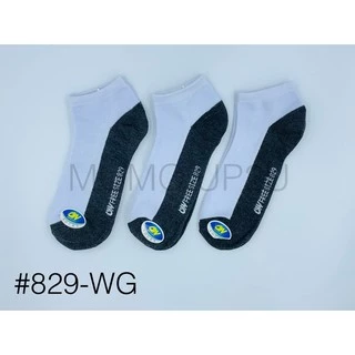 OW Socks ถุงเท้าข้อสั้นสีพื้น 829 แพ็ค 12 คู่ 1 สี #FREESIZE