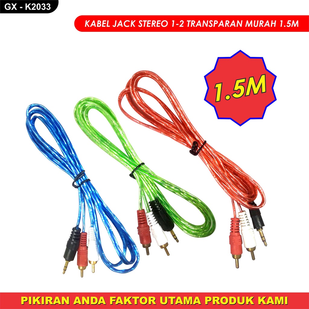 Audio To 2 Rca Gold Plated Cable/2in1 Aux Audio Jack Cable - สายลําโพง Rca/2 in 1 k2033