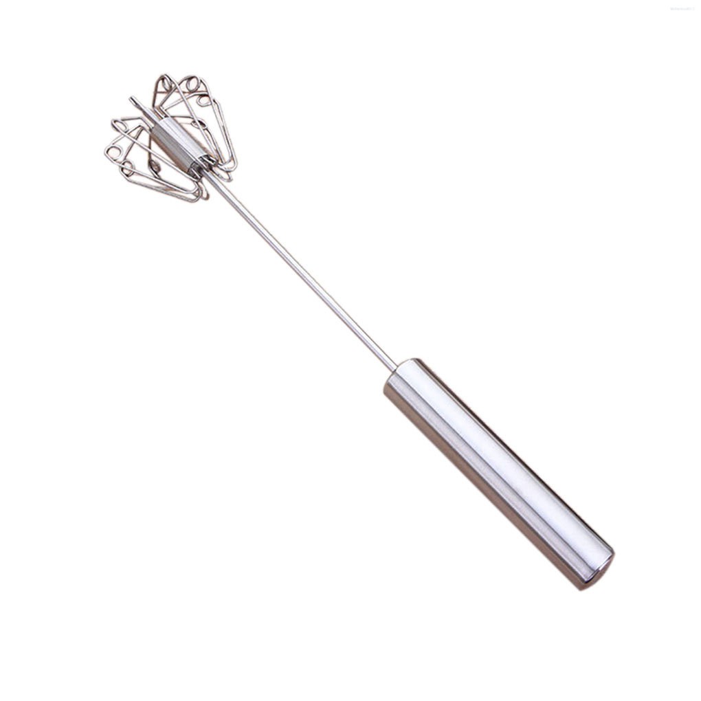 Semiautomatic Hand Press Type Rotary Egg Whisk Agitator 10 Inch Stainless Steel Mixer Kitchen Tools  💛Kitchentool