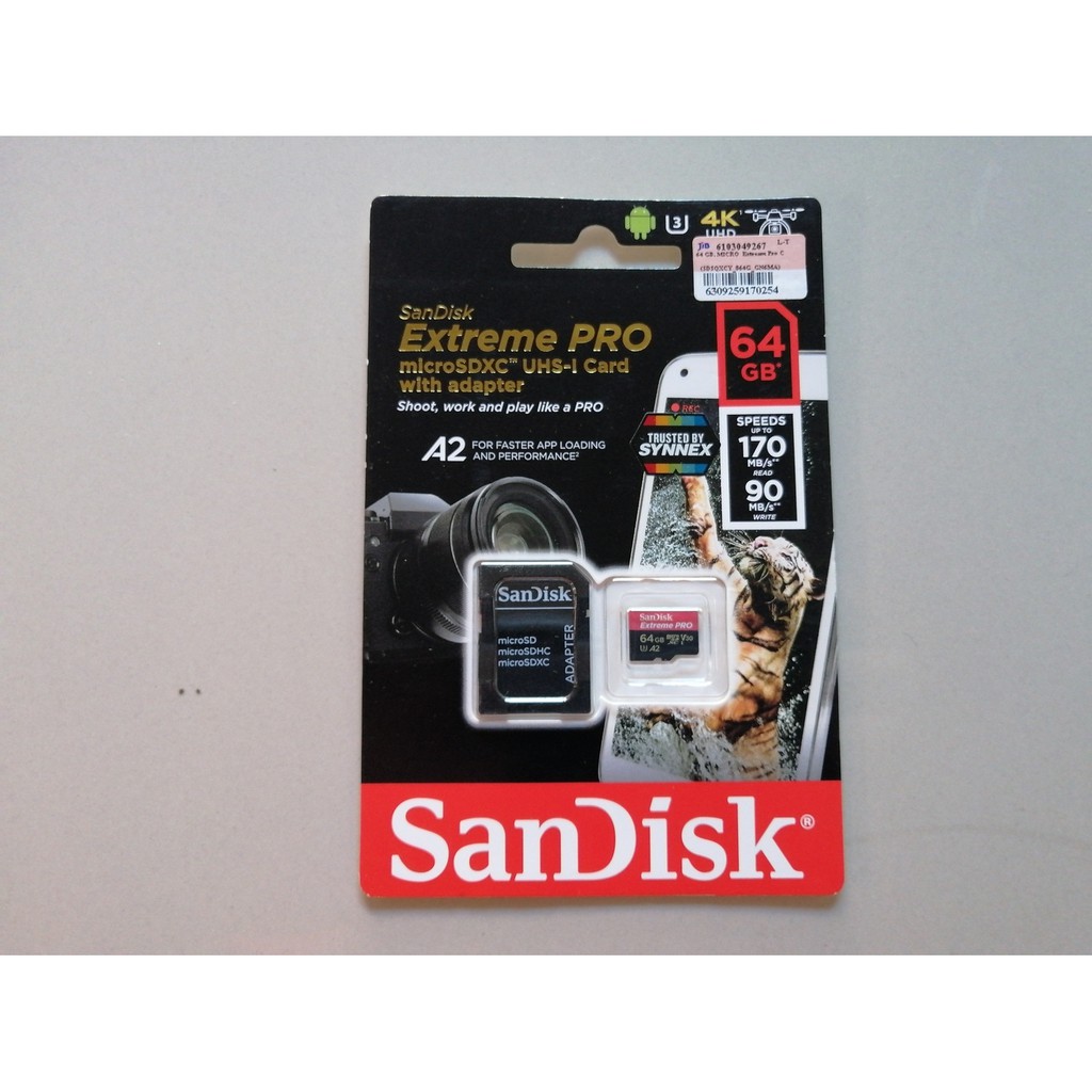ไมโครเอสดี 64 GB MICRO SDXC CARD SANDISK EXTREME PRO