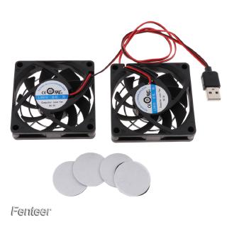 [FENTEER] Computer Router Cooling Fan Radiator Heatsink System Two 7cm Fans Net Cover