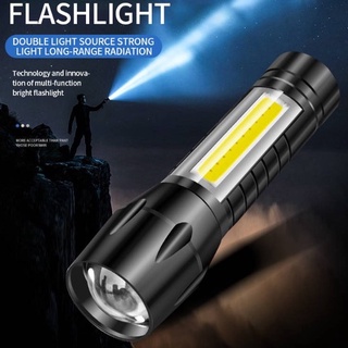 120LM MINI ไฟฉายในตัว แบตเตอรี่ การชาร์จ USB ไฟฉาย LED COB Zoomable ไฟฉายยุทธวิธีกันน้ำโคมไฟหลอดไฟ Lantern